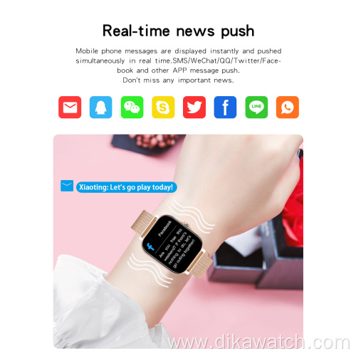 LIGE Smart Watch Multi-functions 1.69" Full Touch Fitness Tracker IP67 Waterproof Call Smart Clock Women's Smart Watches reloj